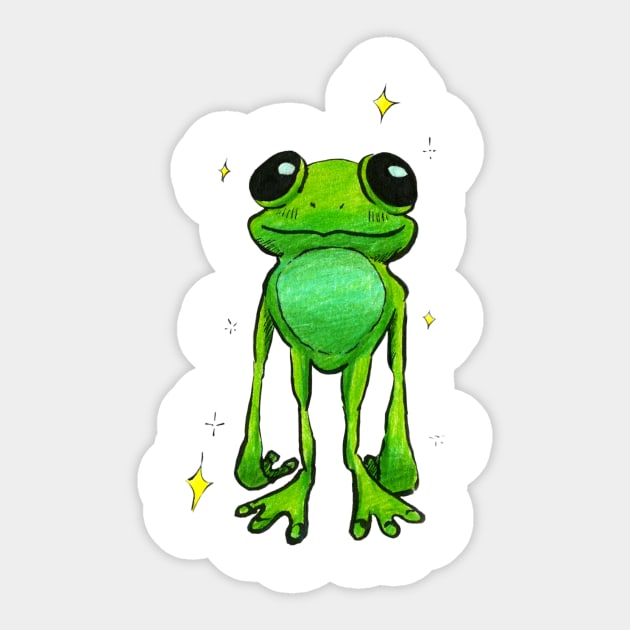 Sparkle Frog Sticker by thatraccoon